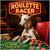whippet at neon-lit roulette table with colorful chips and money