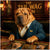 shir pei in pinstriped blazer reading dog magazines beside tin of dog treats in lounge setting under a The Tail Wag Inn sign